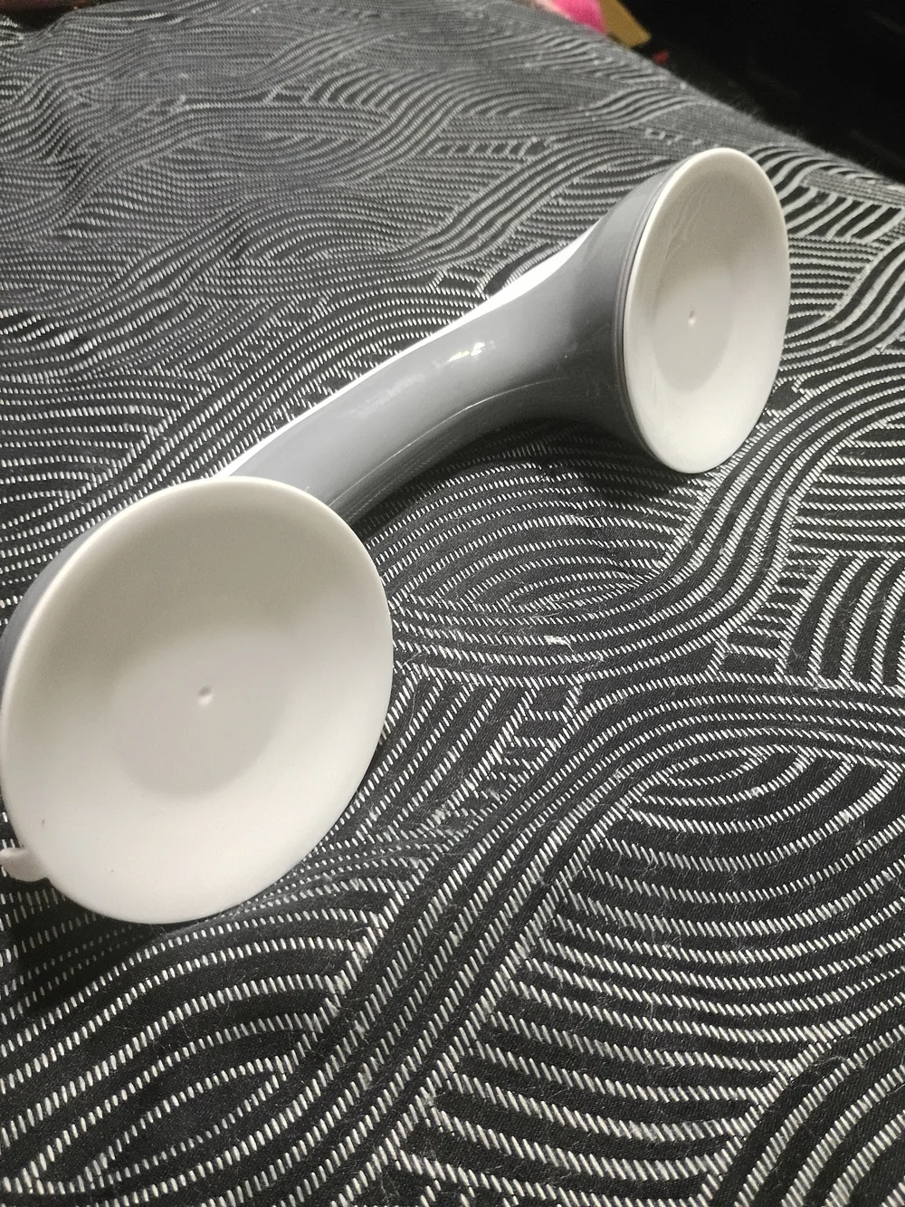 White & Gray Suction Grab Bar - Home Bath Safety Handle